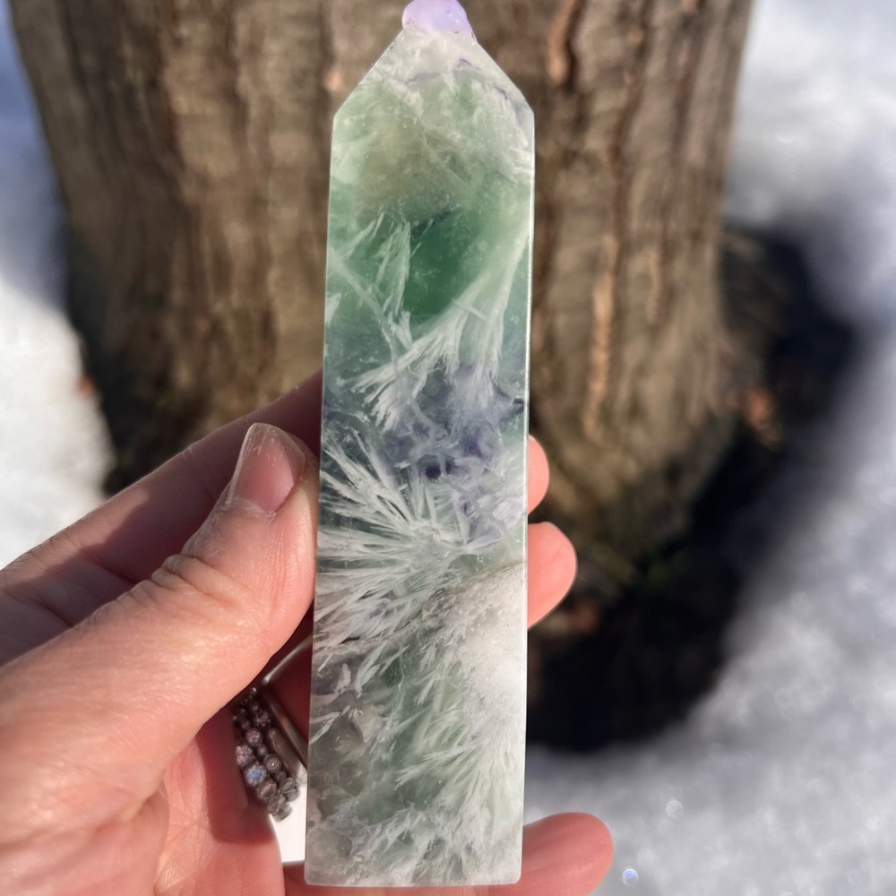 Feather (3) fluorite Tower | crystal - Picture 1 of 15